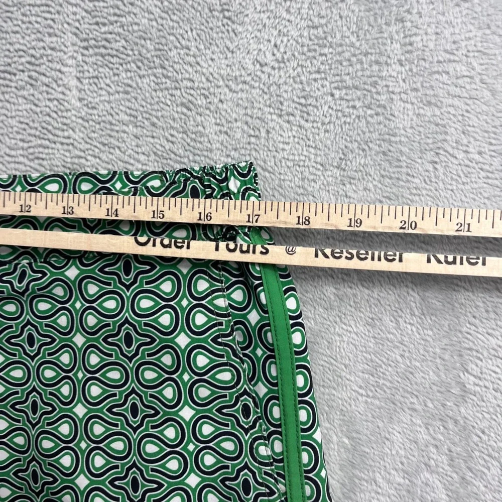 Fair Harbor Mens Green Geometric Link Print Swim Trunks Board Shorts Size L